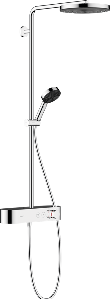 Hansgrohe Pulsify S Showerpipe 260 1jet EcoSmart ShowerTablet Select 400 i krom