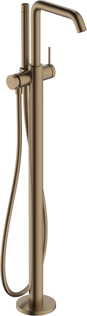 hansgrohe Tecturis S kar-/brusearmatur karsøjle til gulvmontering i Børstet Bronze (PVD)