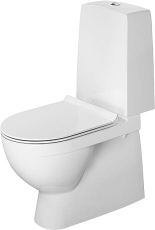 Duravit Durastyle Nordic toilet med skjult S-lås 655x360 - rimless, med åben skyllerand