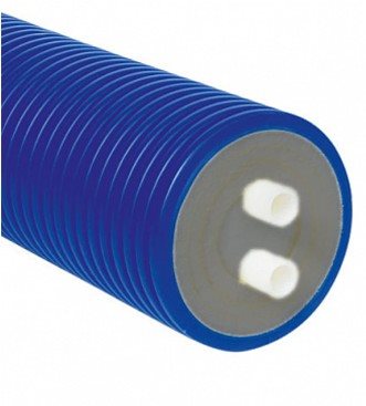 Præisoleret dobbelt rør i pe-xa 1x28x4,0 & 1x18x2,5-125mm brugsvand - 20 meter