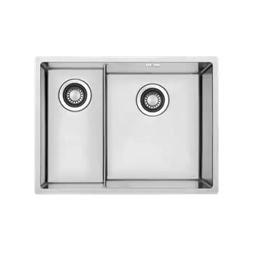 Lavabo Kubus soft slim 1½-kumme køkkenvask 55x44 cm i rustfrit stål