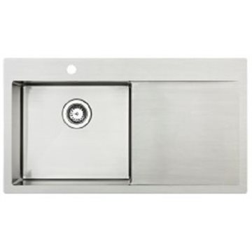 Lavabo Kubus 900 L soft Rustfri stålvask 900x500  - Bassin til venstre