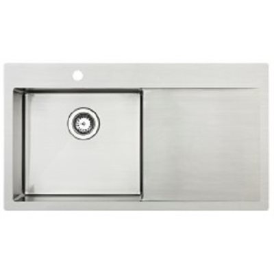 Lavabo Kubus 900 L soft Rustfri stålvask 900x500  - Bassin til venstre