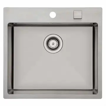 Lavabo Stålvask Kubus 540 Soft til køkken m/automatisk løft-op funktion i Rustfrit stål