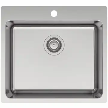 Lavabo LA 550 køkkenvask 550x500 m/hanehul, Rustfrit stål