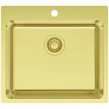 Lavabo LA 550 køkkenvask 550x500 m/hanehul, PVD Messing