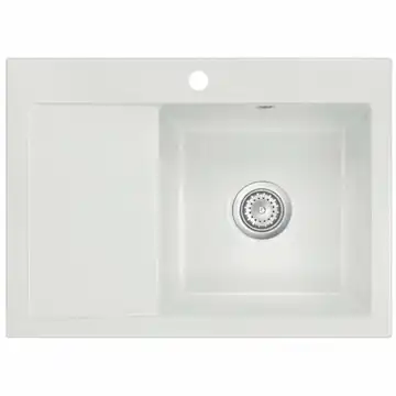 Lavabo Mera 70 keramik Køkkenvask 70 x 51 cm med afløbsbakke, Nedfældning