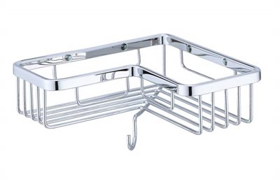 Hefe Hjørnesæbekurv 250x250mm i krom