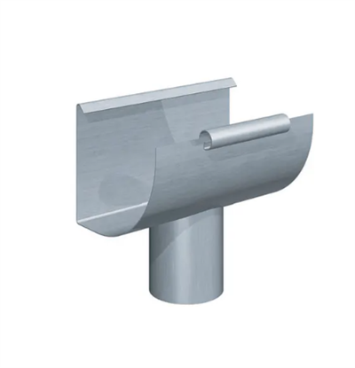 Rheinzink tudstykke, 1/4 rund, 76 mm, 333 mm, CLASSIC Walzblank, zink, til limning