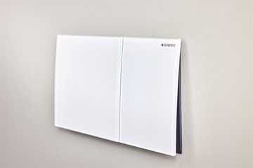 Geberit Sigma 70 Square betjeningsplade i hvid (glas front)