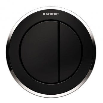 Geberit Omega 10 remote trykknap, indmuring - Sort / Krom