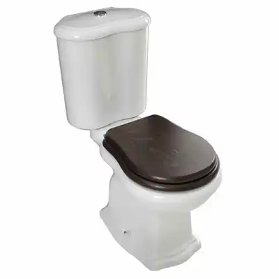 Lavabo Contea Retro gulvstående toilet m/S-lås og valnød sæde