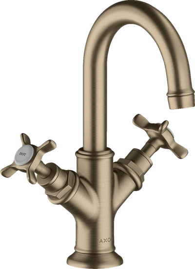 AXOR Montreux håndvaskaramtur 160, M. bundventil, Børstet Nikkel PVD