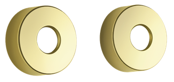 Damixa Rosetter ø70mm (Sæt á 2 stk) i poleret messing pvd