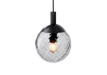 Luna pendellampe – Mørktonet glas