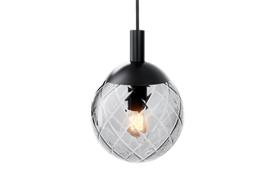 Luna pendellampe – Mørktonet glas