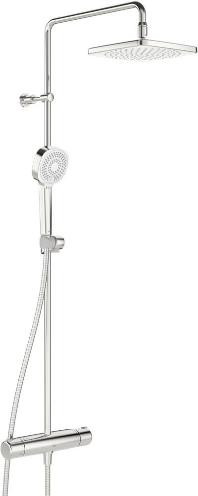 Oras Nova Style komplet brusesystem m/200mm hovedbruser, krom