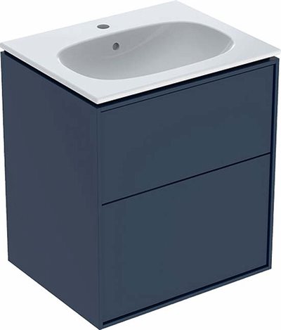 Ifö Sense Art møbelpakke slim 60 cm med 2 skuffer - midnatsblå / akryl dybmat