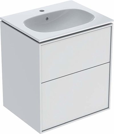 Ifö Sense Art møbelpakke slim 60 cm med 2 skuffer - Hvid / lakeret mat