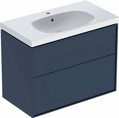 Ifö Sense Art møbelpakke 75 cm med 2 skuffer - midnatsblå / akryl dybmat