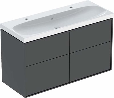 Ifö Sense Art møbelpakke 120 cm med 4 skuffer og 2 hanehuller - lava / lakeret mat