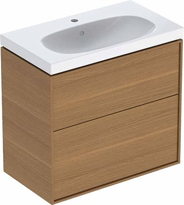 Ifö Sense Art kompakt møbelpakke 75 cm med 2 skuffer - eg natur / melamin træstruktur