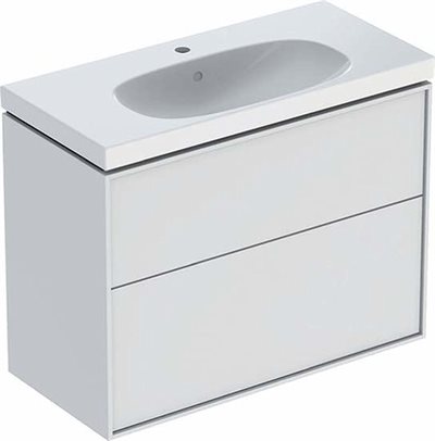 Ifö Sense Art kompakt møbelpakke 90 cm med 2 skuffer - Hvid / lakeret mat