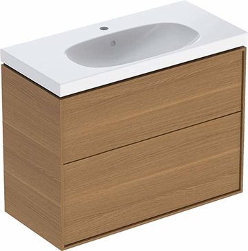 Ifö Sense Art kompakt møbelpakke 90 cm med 2 skuffer - eg natur / melamin træstruktur