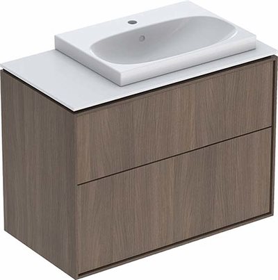 Ifö Sense Art møbelpakke 90 m/vask oven på bordplade, højre - Vælg farve