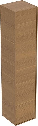 Ifö Sense Art højskab med en låge og spejl indvendigt - Eg natur / melamin træstruktur