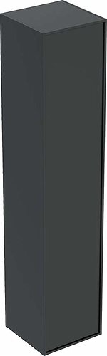 Ifö Sense Art højskab med en låge og spejl indvendigt - Lava / lakeret mat