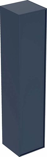 Ifö Sense Art højskab med en låge og spejl indvendigt - Midnatsblå / akryl dybmat