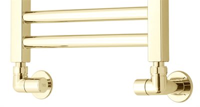 TVS PLUS LINE vinkelløbende ventilsæt i i messing / Guld (PVD)