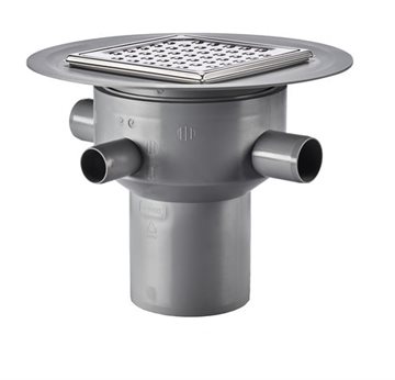 Maxiflex 110 mm afløbsskål til beton, med lodret studs, 