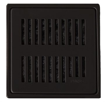 Purus Rib rist og ramme, PVD coated farve sort