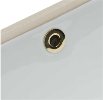  Lavabo overløbsring til badvaske - messing