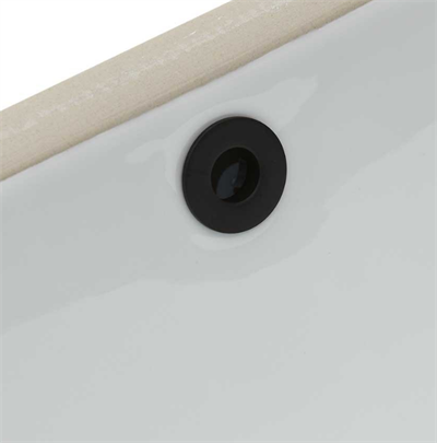  Lavabo overløbsring til badvaske - matsort