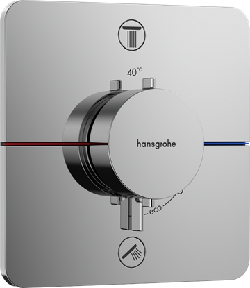hansgrohe ShowerSelect Comfort Q Termostatarmatur til indbygning 2 udtag i krom