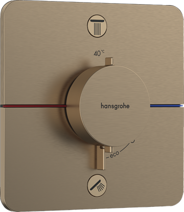 hansgrohe ShowerSelect Comfort Q Termostatarmatur til indbygning 2 udtag i børstet bronze