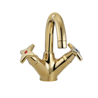 TONI Copenhagen Krydsgreb håndvaskbatteri uden bundventil - Vælg farve