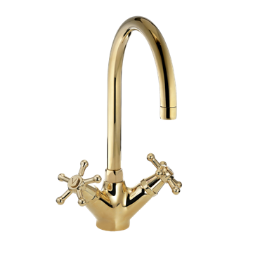 TONI Copenhagen Christiansborg køkkenbatteri Ø200 mm svingtud - I messing - 16.001-Ø200.555