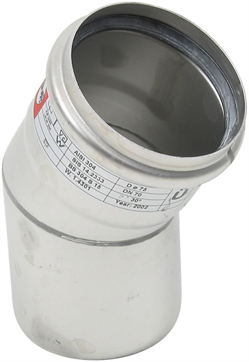 Blücher EuroPipe bøjning 75mm x 30 grader