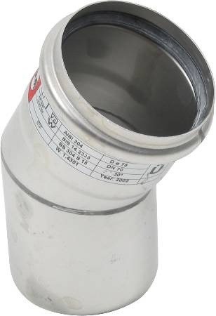 Blücher EuroPipe bøjning 125mm x 30 grader