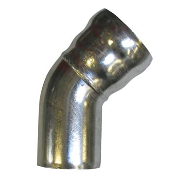 GM-X bøjning 45 gr. i galvaniseret stål - 70 mm 