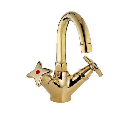 TONI Copenhagen Krydsgreb håndvaskarmatur med 140mm svingtud - Vælg farve