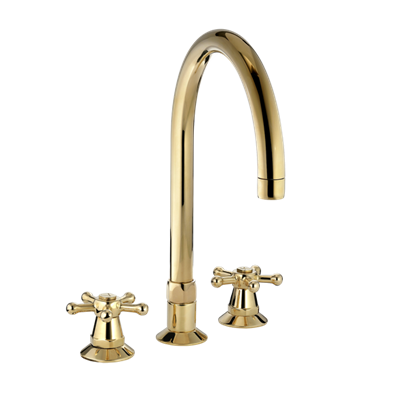 TONI Copenhagen Christiansborg 3-huls køkkenbatteri Ø200 - Krom - Vælg farve