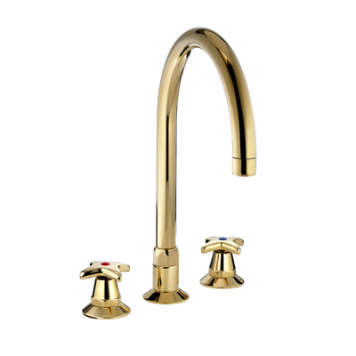 TONI Copenhagen Krydsgreb 3 huls køkkenbatteri, Ø200 Svingtud - Vælg farve