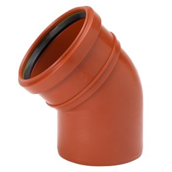 Uponor PP Kloak bøjning 110mm x 45 grader