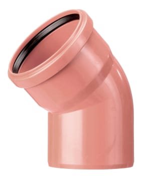 PP Kloak bøjning 160mm x 45 grader, KZ