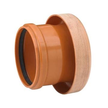 Uponor 160 mm PVC-overgang til lermuffe, uden gummiring
